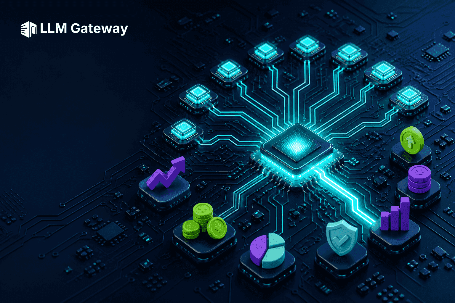 The best Portkey alternatives in 2026 — gateway routes diverging from a central hub on a circuit board