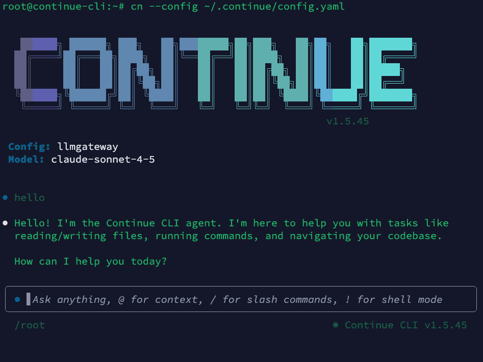 Continue CLI running with PassingRight